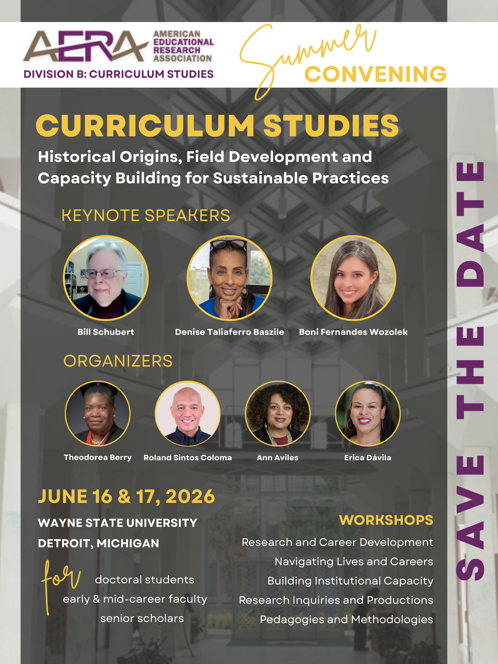 AERA Division B - Summer Convening - Detroit 2026 (Save the Date) DRAFT
